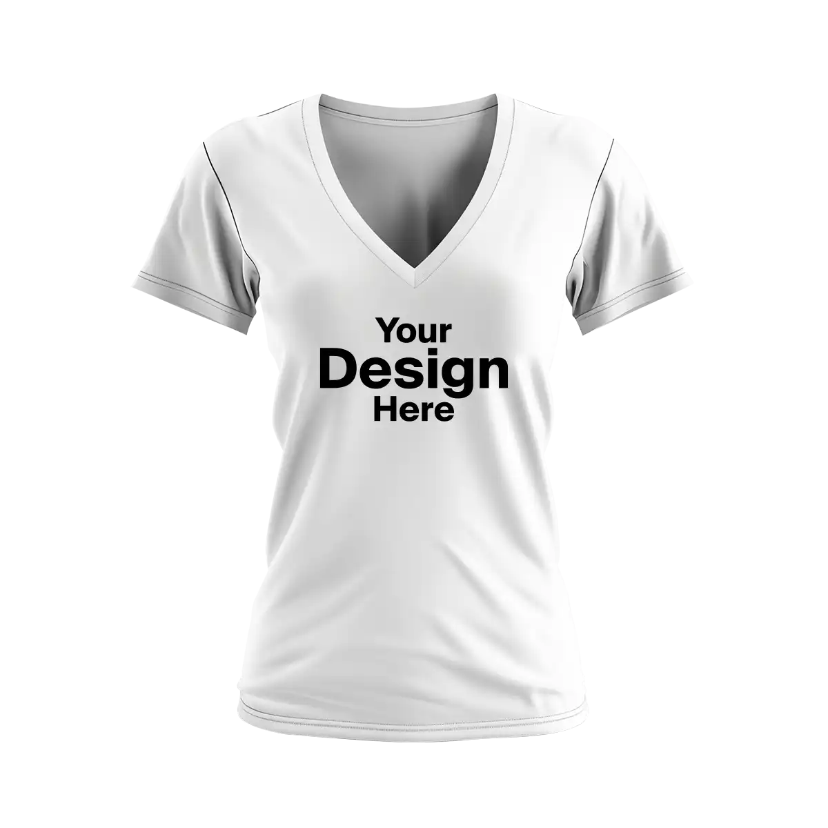 V-Neck-Woman-White