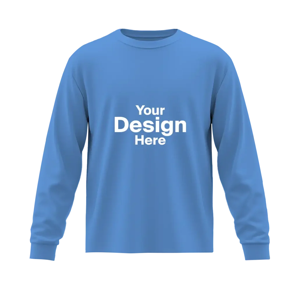 Long-Sleeve-100%-Cotton-Carolina-Blue