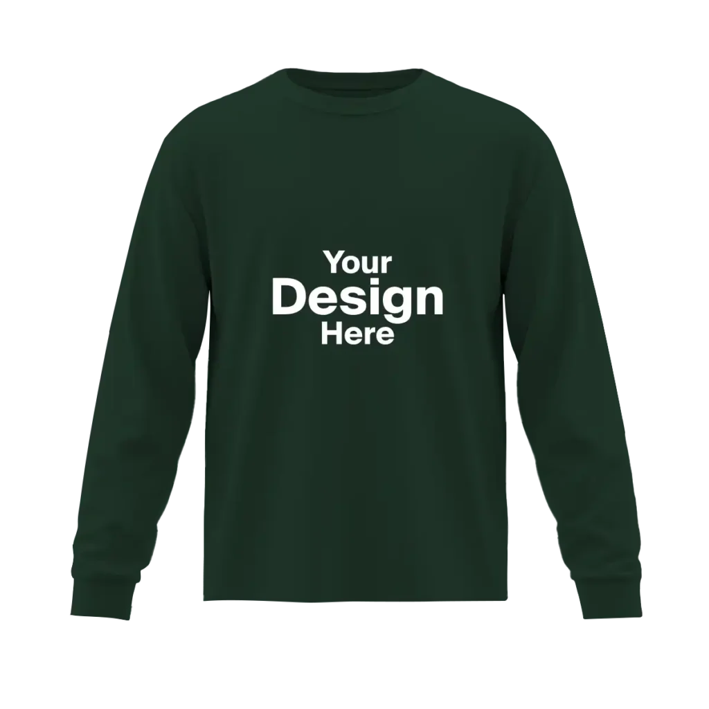 Long-Sleeve-100%-Cotton-Forest-Green