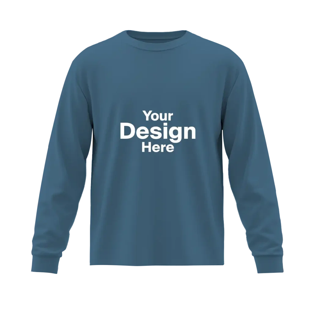 Long-Sleeve-100%-Cotton-Indigo-Blue