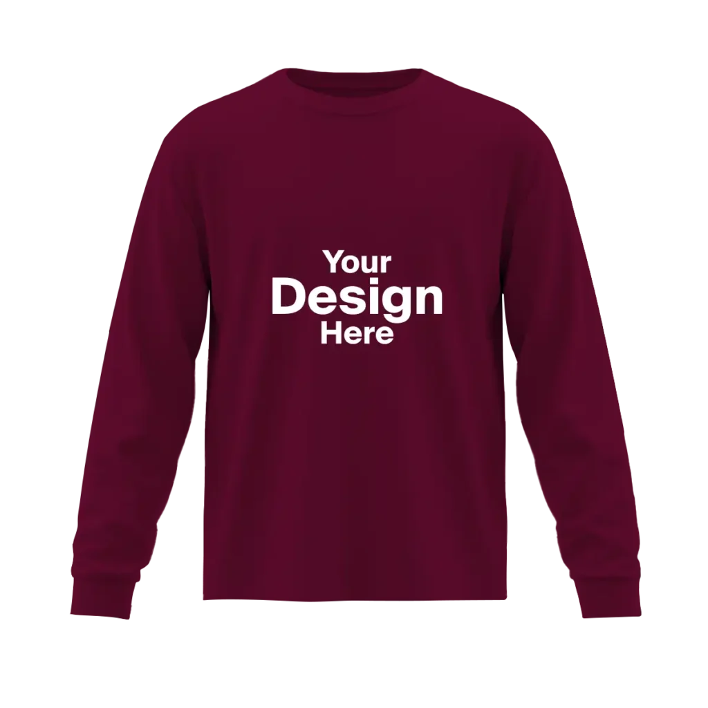 Long-Sleeve-100%-Cotton-Maroon