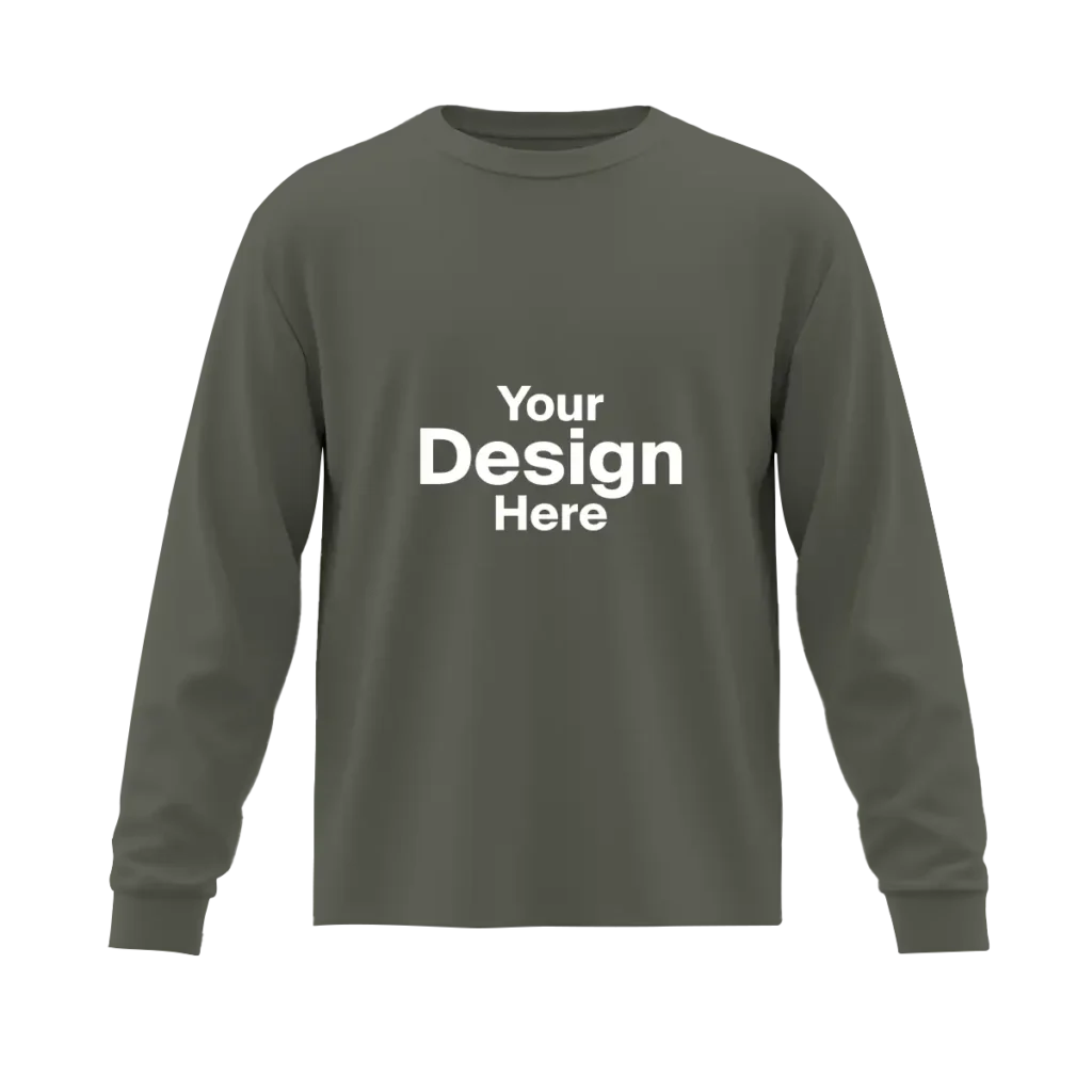 Long-Sleeve-100%-Cotton-Military-Green