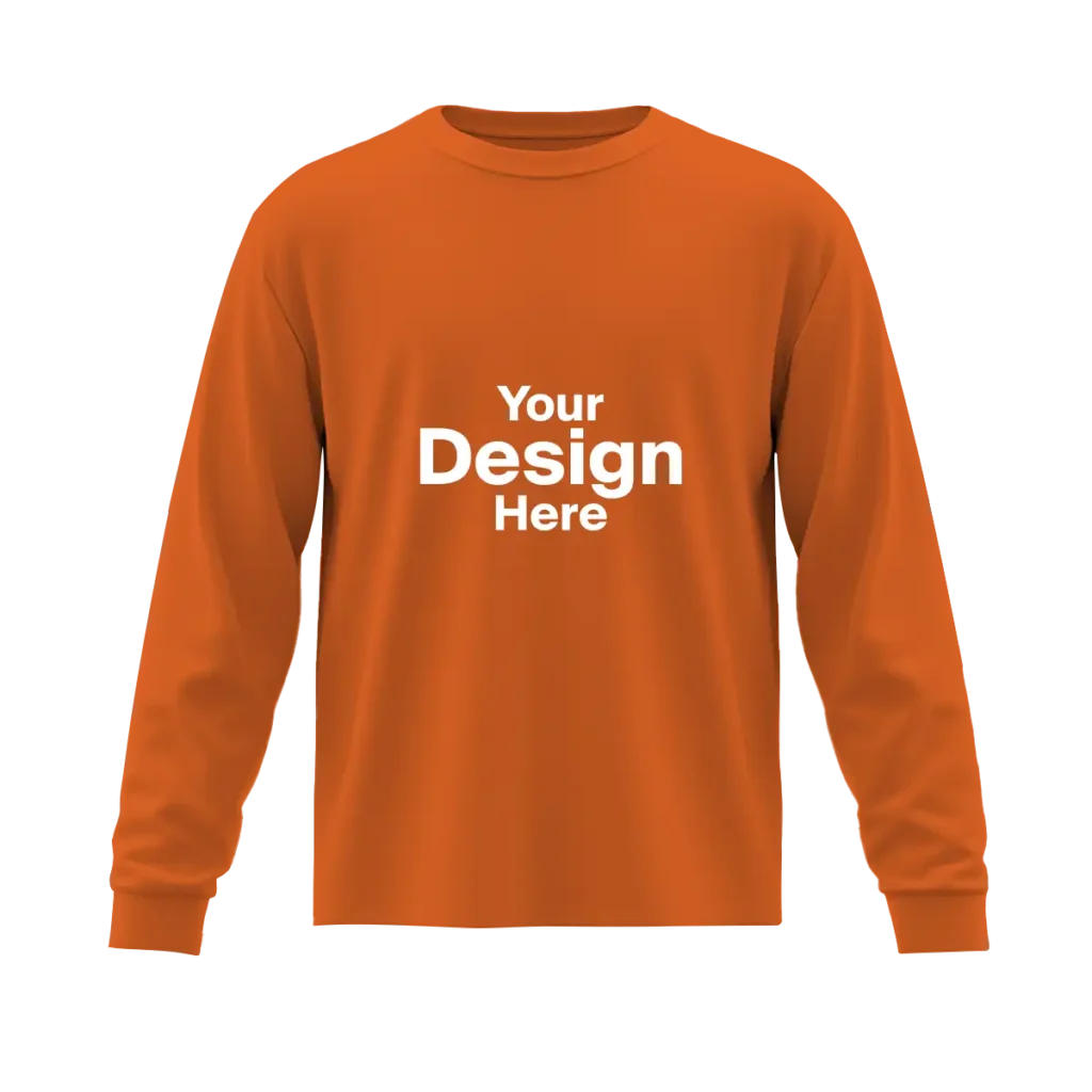 Long-Sleeve-100%-Cotton-Orange
