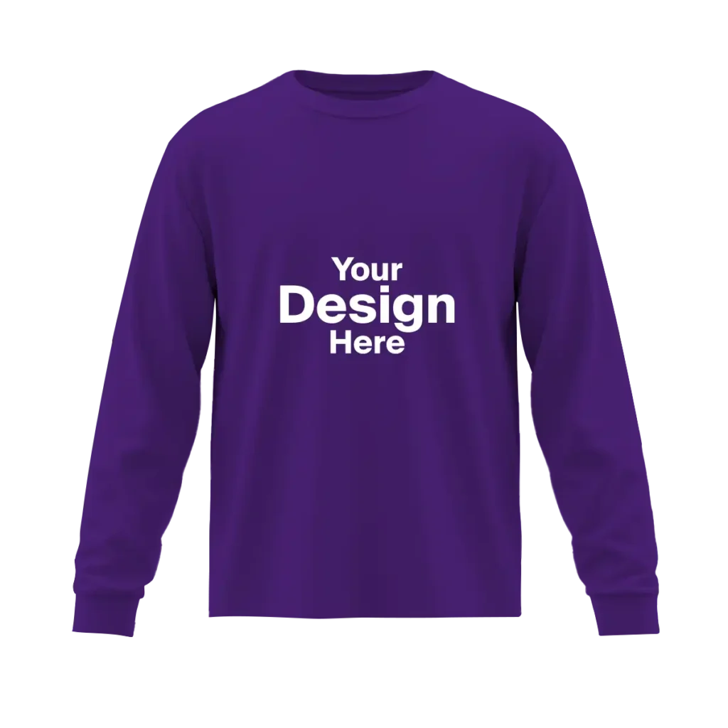 Long-Sleeve-100%-Cotton-Purple
